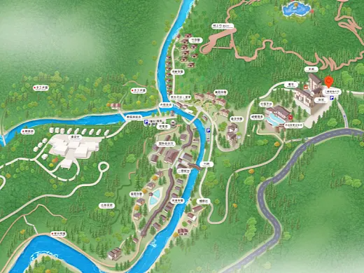 赞皇结合景区手绘地图智慧导览和720全景技术，可以让景区更加“动”起来，为游客提供更加身临其境的导览体验。